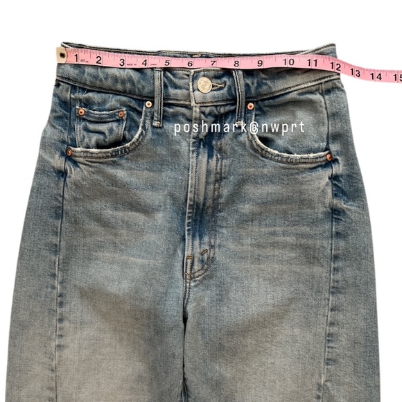 MOTHER Half Pipe Ankle Fray I Confess High Waist Wide Leg Crop 23 - Picture 10 of 16